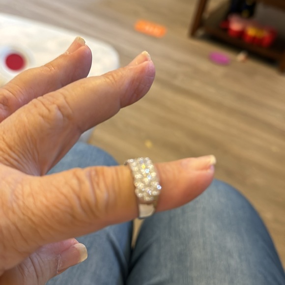 Sparkle galore, you’ll see this ring enter room first, so sparkly, 27 moissanite - Picture 4 of 7